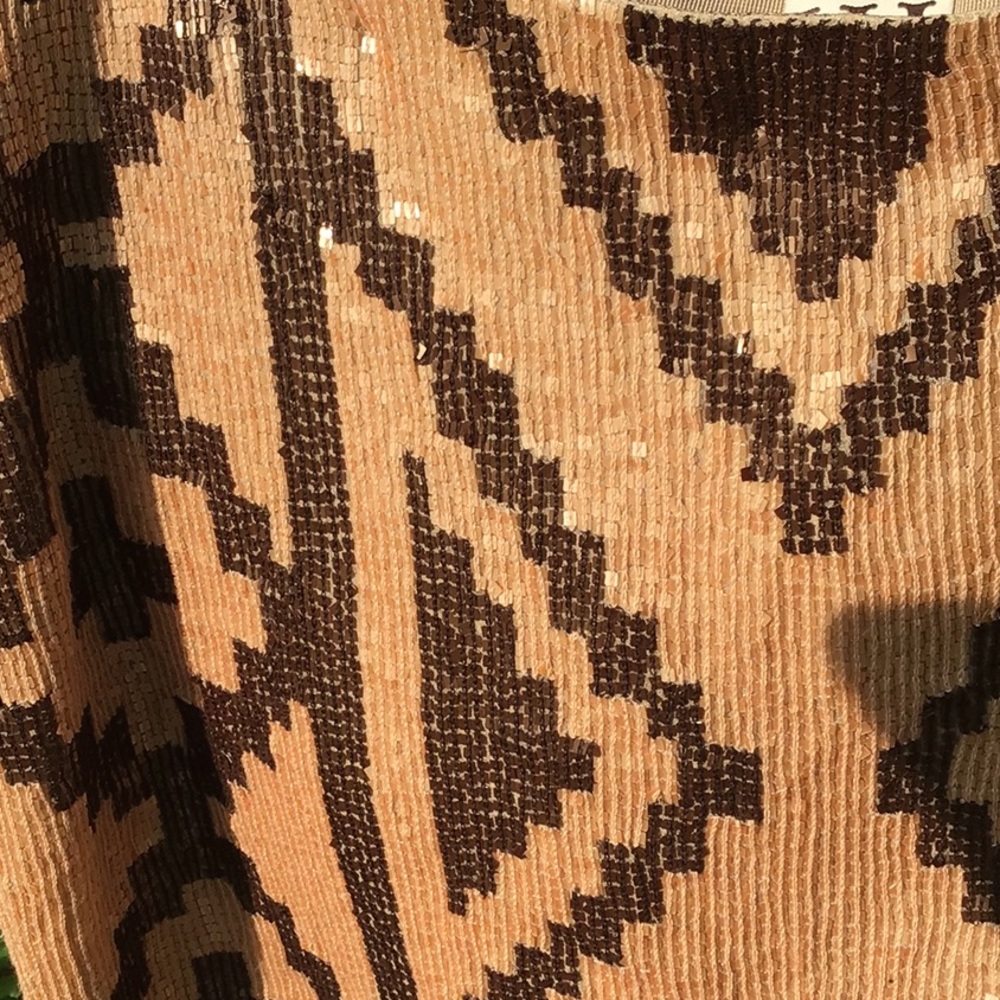 Haute Hippie Sequin Pencil Mini Skirt in Gold and Brown - Picture 7 of 16